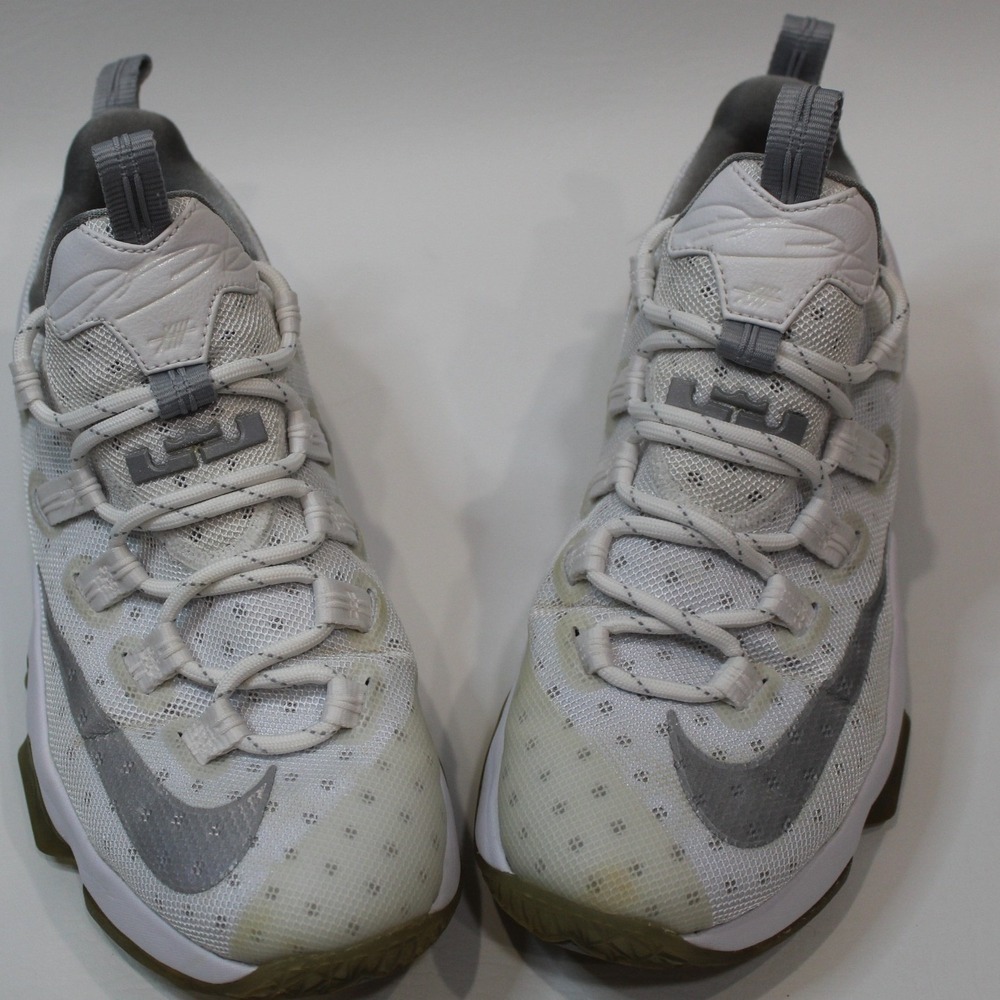 Nike Lebron XIII 13 Men's Basketball Shoes White Grey Size 8 831925 100